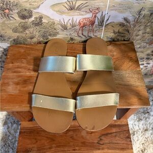 J. Crew Gold Sandals